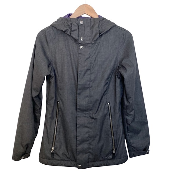 Burton Jackets & Blazers - BURTON DryRide Da Nang Hooded Performance Ski Snowboard Jacket Charcoal Gray